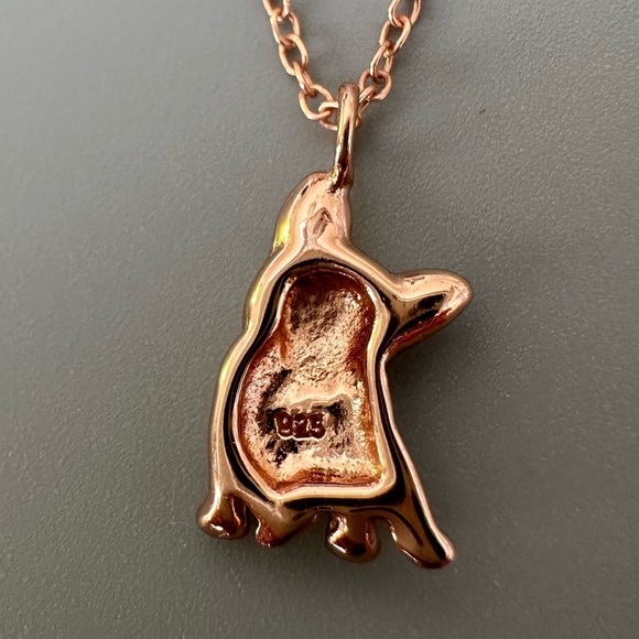 Rose Gold Dainty Bulldog Necklace - Picture 9 of 15